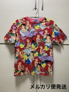 東京ディズニーリゾート リトルマーメイド 総柄 Tシャツ Lのサムネイル