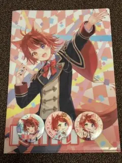 すとぷり　莉犬　クリアファイル、缶バッジ