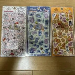 正規品　新作ディズニー　プチドロップステッカー　プーさんスティッチ101ボンドロ