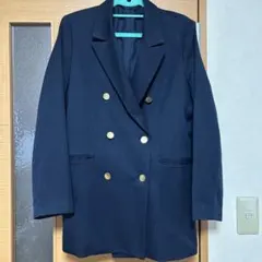 GU ネイビー ダブルブレストジャケット