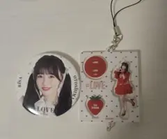 =LOVE　音嶋莉沙　グッズ2種類セット(缶バッジ、キーホルダー)