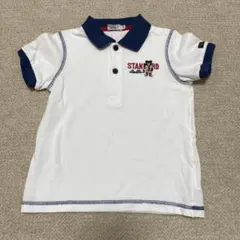 DOUBLE.B ポロシャツ（ホワイト/ネイビー）110cmサイズ