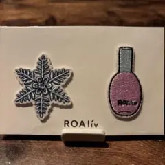 ROAív 雪の結晶とフレグランスボトルのワッペン