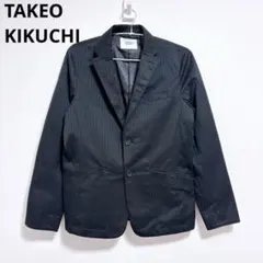 【タケオキクチ】テーラードジャケット　ジャケット　ストライプ　黒　ブラック　３のサムネイル