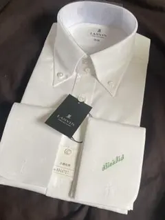 【新品タグ付き】LANVIN 夏用 長袖 Yシャツ ランバン コレクション