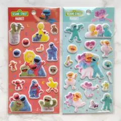 【新品未開封】セサミストリート マーケット限定 ぷっくりシール 2枚セット