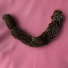 ファー生地 裏地付き ブラウン系　マフラー襟巻き