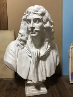 【直接引取】東京都　モリエール　石膏像 直接引取】東京都 モリエール 石膏像