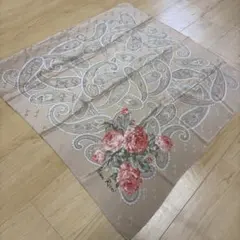 ニナリッチ　スカーフ　ベージュ　花柄　ペイズリー柄　no.47