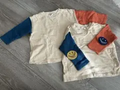 【中古品】BREEZE 長袖カットソー サイズ90 2枚セット　双子