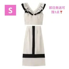 ワンピース　ドレス　ツートン　結婚式　大人気　今季　オールインワン　セットアップ