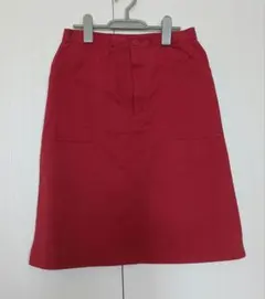 ダークレッド デニムスカート ミニスカート タイトスカート　M