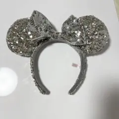 ディズニー カチューシャ スパンコール シルバー