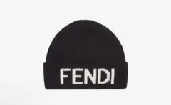 FENDI ブラックウールハット ビーニー