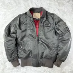 ALPHA ma-1 flight jacket M olive 刺繍ワッペン