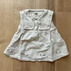 ベビー服 ワンピース チュニック 花柄 刺繍 ガーゼ テータテートのサムネイル