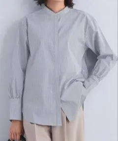 green label relaxing 昨年購入★バンドカラーシャツ