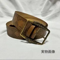 【値下げ】アメカジ ウエスタン ベルト ヴィンテージ ブラウン バイカー