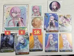 プロセカ 巡音ルカ まとめ売り ヴァイスシュヴァルツ グリッター缶バッジ 色紙