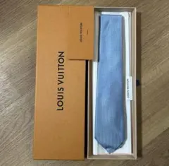 LOUIS VUITTON ヘリンボーンネクタイ ブルー