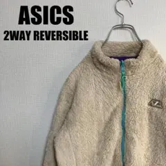 ASICSウィメンズリバーシブルフリースジャケットLアシックスレディース防風ボア
