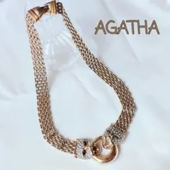 AGATHA/アガタ　ヴィンテージ　ネックレス　ゴールドカラー