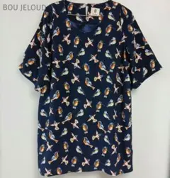 BOU JELOUD　ブージュルード　鳥　バードプリント　ワンピース