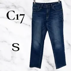 美品✨【C17】ストレッチスキニーデニム　ローライズ　美脚効果　ウォッシュ加工