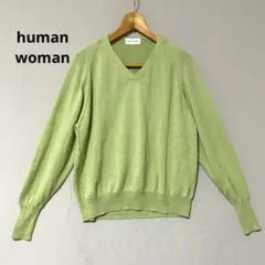 human woman ペーパーヤーンプルオーバーニット