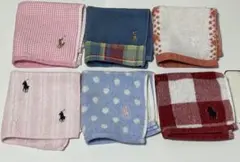 ポロ・ラルフ・ローレン ハンカチ　6枚セット　B