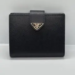 PRADA サフィアーノレザー 二つ折り財布 ブラックのサムネイル