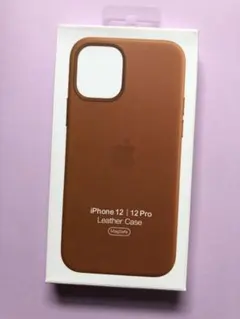 新品】純正 iPhone 12 / 12 Proレザーケース・サドルブラウン① - メルカリ