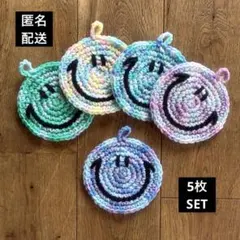 アクリルたわし エコたわし コースター にこちゃん スマイル - メルカリ