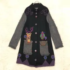 アルベロベロ ロングカーディガン ニットコート ビジュー ぶたさんのサムネイル