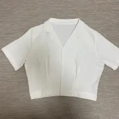 GRL ホワイト ショート丈 シャツ M