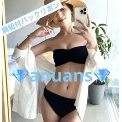 anuans アニュアンス 水着 ベロア ブラウンM - メルカリ