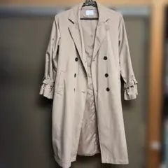 しまむら　ベージュ ダブルブレスト トレンチコート