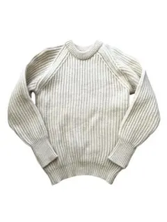 ▪️英国製John Tullochジョンタロック ニットセーターSオフホワイト