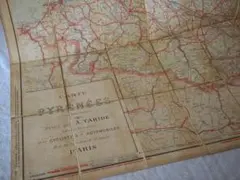 1900年代初頭フランス アンティーク地図 自転車 ロードマップ/K662 1900年代初頭フランス アンティーク地図 自転車 ロードマップ/K662