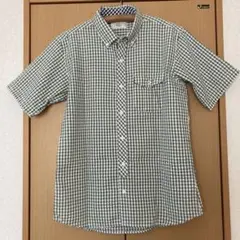 ikka 半袖シャツ XL グリーン チェックのサムネイル