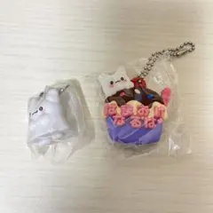 メルヘン工房 おなまえホルダー、めじるしアクセサリー／はなまるおばけ　2点セット