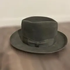 グレー ウールフェルトハット