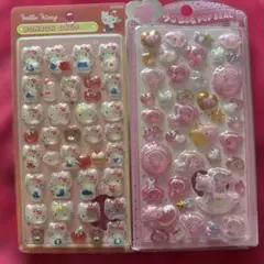Hello Kitty & My Melody 3Dシール 2点セット