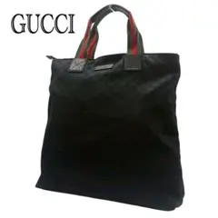 【GUCCI】グッチ　シェリーライン　トートバッグ　GG柄　ヴィンテージ　ウェブ