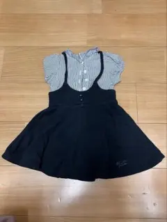 Pom ponett baby ワンピース 黒/ストライプのサムネイル