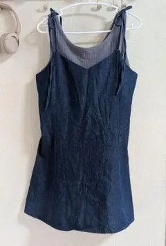 デニム　キャミチュニックミニワンピのサムネイル