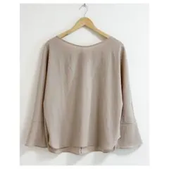 m862_NOBLE 美品✨とろみ 2WAYタックスリット ジョーゼットブラウス