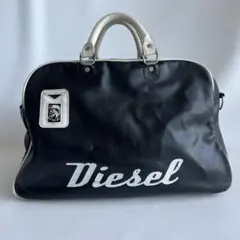 y2k DIESEL ボストンバック　黒　レザー　ビジネスバッグ　アーカイブ 8 ボストンバッグ デカ ボストンバッグ 2WAY PUレザー メンズ