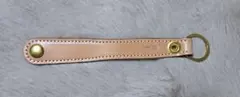 Dolce Vita レザーキーホルダー ベージュ　牛革製
