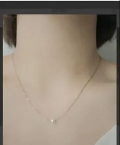 ebine 一粒パール ネックレス ピンクゴールドのサムネイル